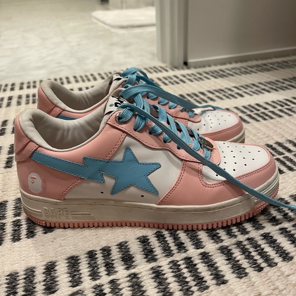 Bathing Ape Bape sneakers size 39 blue and pink. Never worn!!! - Picture 4 of 6